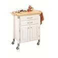 Dolly Madison White Prep and Serve Kitchen Cart