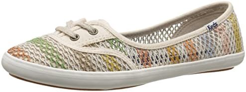 Keds Women's Teacup Crochet Fashion Sneaker, Natural Multi Stripe, 10 M US