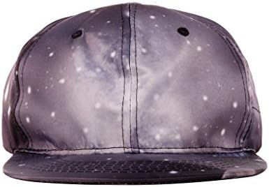 Peylos Unisex Snapback Hat Space Galaxy Printed Baseball Cap JX87 Grey