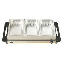 Nostalgia BCD-992 3-Section Buffet and Warming Tray