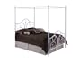 Fashion Bed Group Contour Canopy Twin Bed with Frame, Matte White