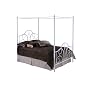 Fashion Bed Group Contour Canopy Full Bed with Frame, Matte White