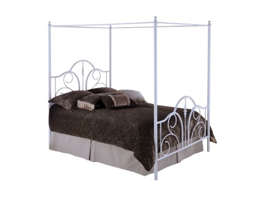 Click here to order this product from Amazon.com Fashion Bed Group Contour Canopy Twin Bed with Frame, Matte White