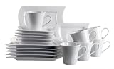 Maeser 920830 Kaffeeservice 18-tlg. Perfetto: 6 Kaffeeobertassen, 6 Kaffeeuntertassen, 6 Dessertteller