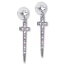 Crystal Sword Stud Earrings