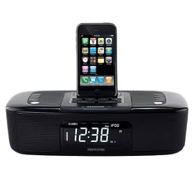Memorex Dual Alarm Clock Radio for iPhone and iPod (Black)