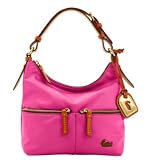 Dooney & Bourke Small Zippered Pocket Nylon Fushia Pink Hobo Bag FW615 FH