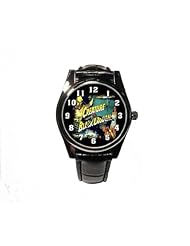 CREATURE FROM THE BLACK LAGOON WRIST WATCH UNISEX MENS WOMANS WITH BLACK CROCO BAND & ROUND FACE