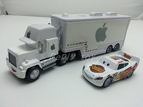 Pixar Cars 1:55 Scale Diecast Radiator Springs White MaiKun No.95 &amp; White Mack Truck Metal Toy for Kids