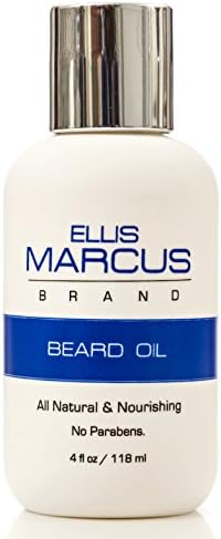 Ellis Marcus Brand Beard Oil - 4 fl oz - %100 Natural Beard Growth Oil - Best Beard Oil And Conditioner For Men - For Beard Grooming &amp; Mustache Hair Growth