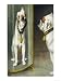 Bulldog Admires Its Reflection in a Distorting Mirror Animals Giclee Poster Print, 9x12