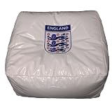 Faux Leather White England Foot Stool Bean Bag Cube Seat