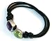 Frank Ronay Black Leather Adjustable Bracelet with title=