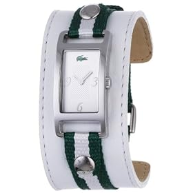 Lacoste - 2000312 - Montre Femme - Quartz Analogique - Bracelet en Cuir Blanc / Vert + Bracelet en Marron