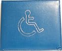 Blue Leather Disabled Badge Holder
