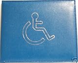 Blue Leather Disabled Badge Holder