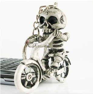 JINGDONG The skeleton ride a motorcycle key chain (02)