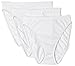 Hanes Women's Classic Cotton Hi-Cut Panties Brief Panties (Pack of 3)