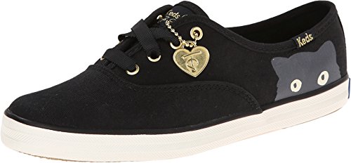Keds Women's Taylor Swift Sneaky Cat Fashion Sneaker, Black, 7 M US