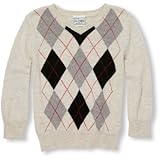 THE CHILDREN'S PLACE(ザ・チルドレンズプレイス) ロングスリーブアーガイルフロントセーター アッシュ トップスニット 5歳【並行輸入】