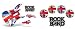 Search : Rock Band Drum, Guitar Skin Combo, Fits Xbox 360 / PS3/2 Rockband - Union Jack