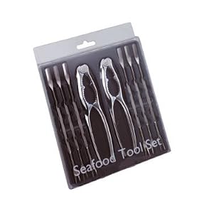Kitchen Craft Stainless Steel Crab/Lobster Crackers and Seafood Forks- gift set