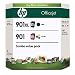 HP 901XL Black and 901 Color Inkjet Cartridges in foil packaging