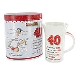 Boxer - Age 40 - Funktart - Tasse + boîte à biscuits - Pour homme (Import Grande Bretagne)