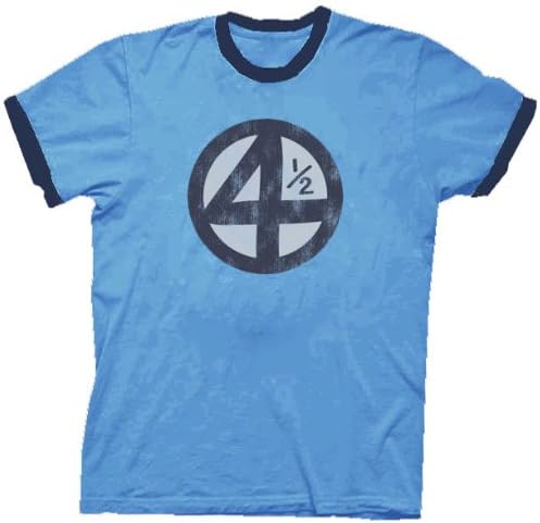 Fantastic Four 4.5 4 1/2 Scott Pilgrim Distressed Carolina Blue Adult T-shirt Tee