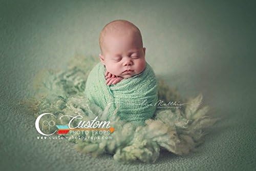 Spearmint Nubble Baby Boy Newborn Stretch Baby Wrap Photo Prop, Newborn Photography Prop, Baby Props