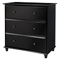 South Hampton 3 Drawers Dresser - Black