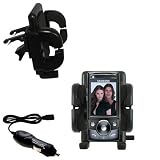 Samsung SGH-G600 Auto Vent Holder with Car Charger - Uses Gomadic TipExchange