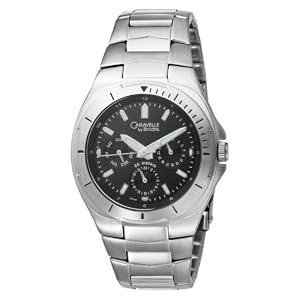 Caravelle by Bulova Mens 43C08 Bracelet Black Dial Watch