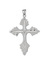 Clevereves 14K White Gold Pendant Cross 9.4 - Gram(s)