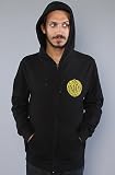 RVCA The Stumped Zip Up Hoody in Black hood ,Sweatshirts for Men