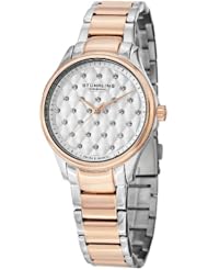 Stuhrling Original Womens 567.03 Vogue Culcita Analog Display Swiss Quartz Two Tone Watch