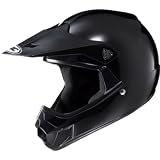 HJC Solid Youth Boys CL-XY MotoX Motorcycle Helmet w/ Free B&F Heart Sticker Bundle - Black / Medium