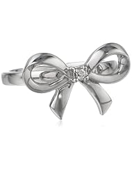 Sterling Silver Diamond Bow Ring (0.03 cttw, I-J Color, I3 Clarity)