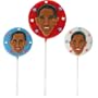 Barack Obama Custom Candy Lollipop Suckers. Assorted Set of 3. Red, White & Blue. Funny, Political Party Favor or Stocking Stuffer. Democrat