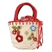 Sonstige Hersteller Mini Strohtasche rot/blau