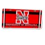 University of Nebraska Lincoln UNL Cornhuskers- Plastic License Plate - Plaid Nlogo design