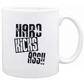 Haro kicks ass!! Noms de Famille Tasse (Blanc, C�ramique, 325 ml)