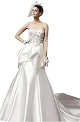 Crystals Crystal Beaded Vintage Lace Sequined Applique Chiffon/Taffeta/Tulle Sweetheart  Dress