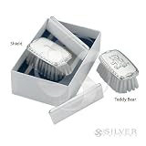 Pewter Teddy Bear Boy's Comb & Brush Set