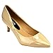 Beston GB79 Women's Kitten Heel Closed Toe Dress Pumps About Half Size Large