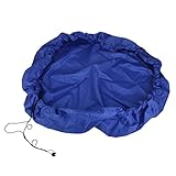 【ノーブランド品】おもちゃ 収納袋 ハンモック  部屋 お風呂 片付け おもちゃ入れ バッグ 玩具 (ブルー)