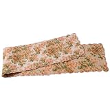 April Cornell Keepsake Patchwork Old Rose Quilted Reversible Scallped Edged Table Runner