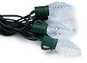 Bethlehem Lighting Indoor/Outdoor C7 LED Faceted Cone 25-Christmas Light Set, White
