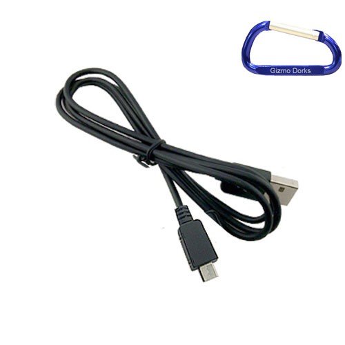 Gizmo Dorks High Speed Mini USB Cable (Type B) with Carabiner Key Chain for the Fujifilm FinePix XP30 Waterproof Camcorder