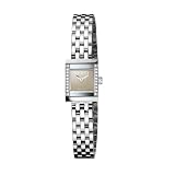 Gucci Women`s YA128508 G Frame Square Steel Bracelet Diamond Case Watch